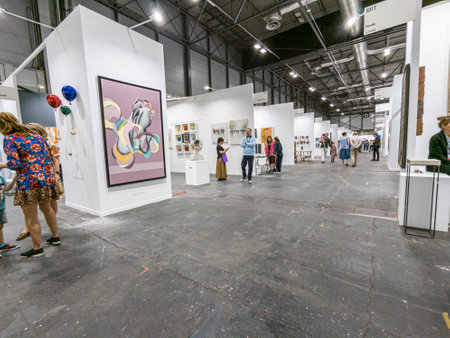 MADRID, SPAIN - 16 OCTOBER 2022. ESTAMPA, the International Contemporary Art Fair in Madrid, Spainのeditorial素材