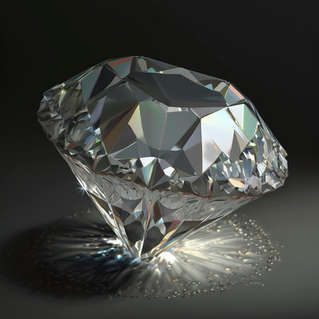 Diamond with sparkles and many details, luxury and jewelry, a piece of great beauty and quality., created with Generative AI technologyの素材