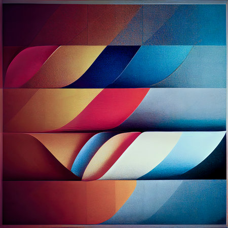 Colored vertical pieces with mosaics and horizontal stripes of varied designs. decorative background for graphic designの素材