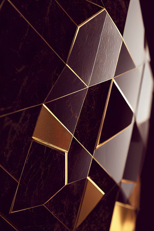 golden background with waters in gold and colored inks. decorative image for events, weddings or elegance created with Generative AI technologyの素材