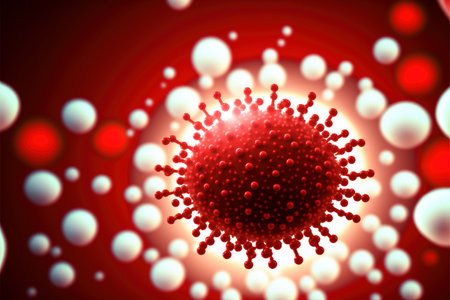 viral disease, virus in the blood coronavirus in the blood infectious disease, pandemic and global health dangerの素材