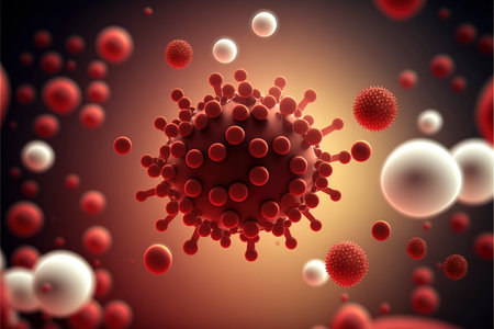 viral disease, virus in the blood coronavirus in the blood infectious disease, pandemic and global health dangerの素材