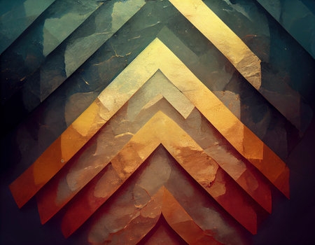 Exploring the World of Geometric Shapes: An Intricate Illustration for a Creative Background Design with Hexagons, Triangles, Circles and Squares created with Generative AI technologyの素材