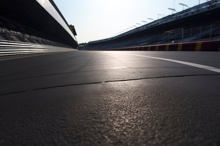 The Perfect Finish: Racing into the Sunset on the Circuit created with Generative AI technologyの素材