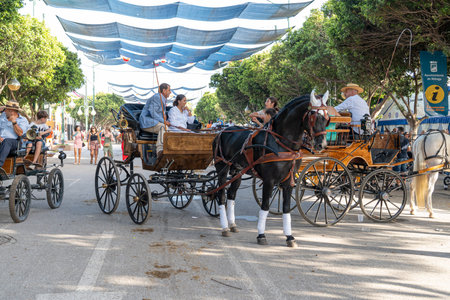 MALAGA, SPAIN - 14 AUGUST 2023. Andalusian fair of Malaga.のeditorial素材