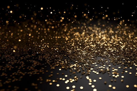 AI-designed gold dust shimmer, perfect for conveying luxury, celebration, and festive backdrops.の素材