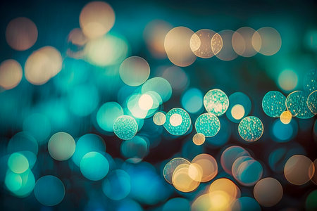 AI-generated bokeh lights background, perfect for festive and creative useの素材