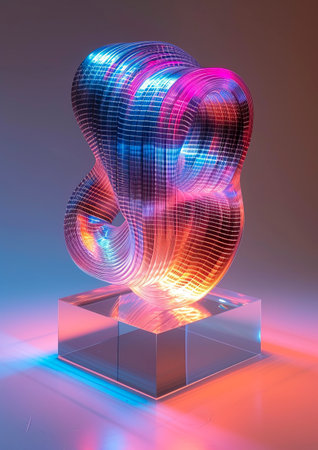 Modern light installation, perfect for contemporary art themesの素材