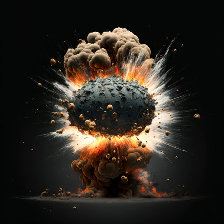 Explosive supernova abstract, ideal for space and science themesの素材