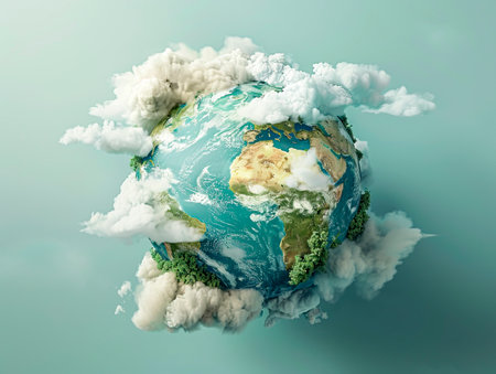 Highly detailed Earth representation, ideal for educational and environmental themes.の素材