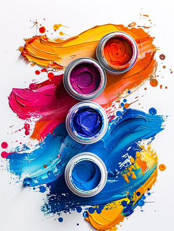 Ideal for art and design concepts, this AI image bursts with vibrant colors and dynamic energy.の素材