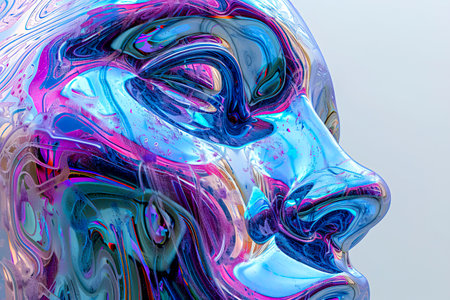 This AI-crafted image is perfect for themes of fantasy, depicting a surreal and cosmic beauty.の素材