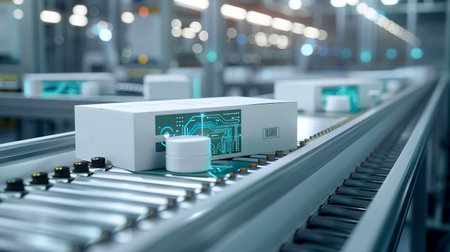 A glimpse into advanced manufacturing with AI-integrated packaging systems.の素材