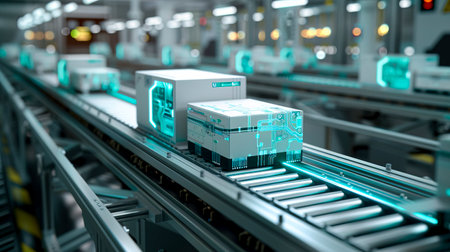 A glimpse into advanced manufacturing with AI-integrated packaging systems.の素材