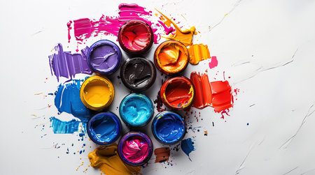 Ideal for art and design concepts, this AI image bursts with vibrant colors and dynamic energy.の素材