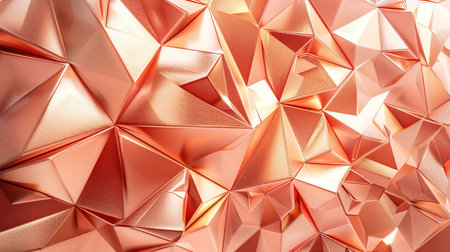 Copper and Gold Geometric Abstract Pattern, created with Generative AI technologyの素材
