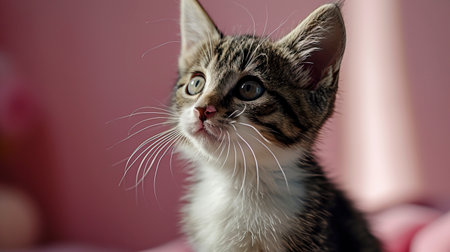 Whisker Wonders: Ginger Kitten's Mesmerizing Gaze created with Generative AI technologyの素材