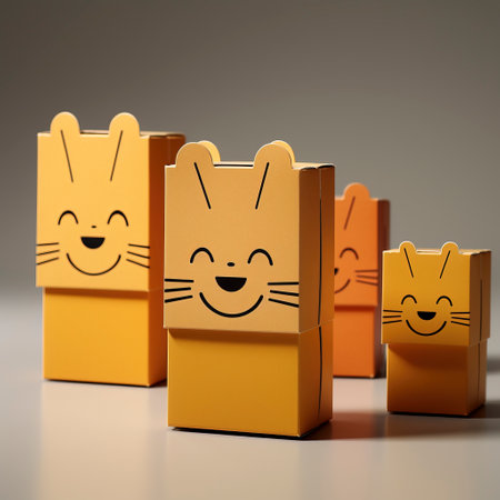 Whiskered Surprise: Playful Cat Box Design created with Generative AI technologyの素材