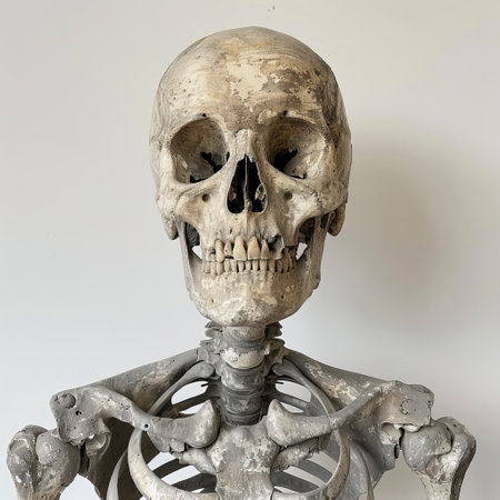 3/4 Angle Skeleton Slightly Facing Forward - Created With Generative AI Technologyの素材