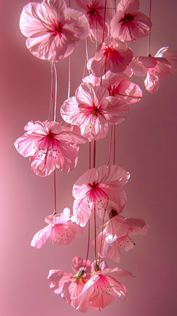 Vibrant Pink Floral Women's Day Image - Perfect for Exceptional Marketing Campaigns created with Generative AI technologyの素材