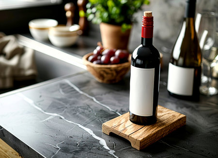 Showcase Your Brand with Custom Wine Bottle Displays: Leave a Lasting Impression with Stunning Marketing Imagery created with Generative AI technologyの素材