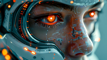 Embracing the Future: Cybernetics and AI Leading the Digital Revolution created with Generative AI technologyの素材