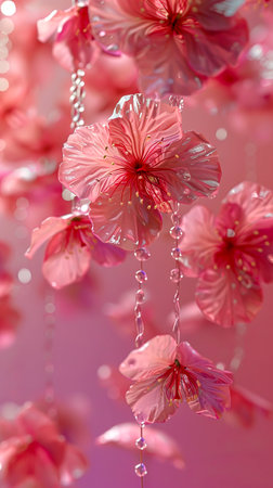 Stunning Pink Floral Photograph - Perfect for Marketing and Advertising Campaigns created with Generative AI technologyの素材
