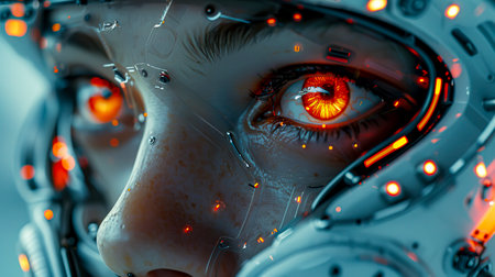 Embracing the Technological Tomorrow: Cybernetics and AI at the Forefront of the Digital Revolution created with Generative AI technologyの素材