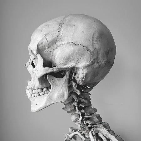 3/4 Angle Skeleton Slightly Facing Forward - Created With Generative AI Technologyの素材