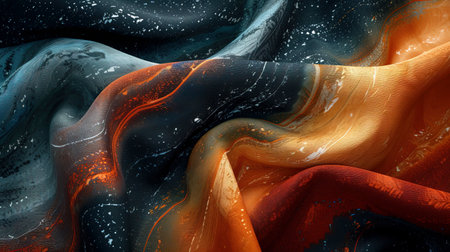 Vibrant Fabric Swirls: Created with Generative AI technologyの素材