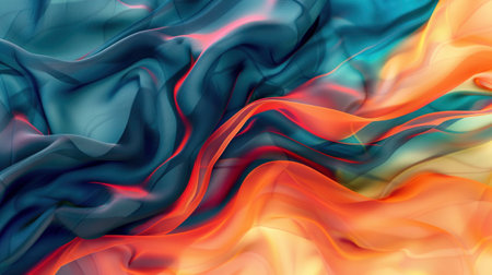 Vibrant Fabric Swirls: Created with Generative AI technologyの素材