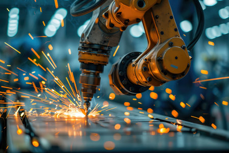 Automobile Industry's Worker Control Created with Generative AI Technologyの素材