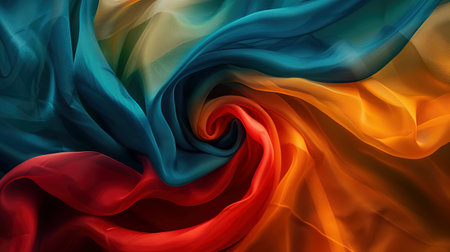 Vibrant Fabric Swirls: Created with Generative AI technologyの素材