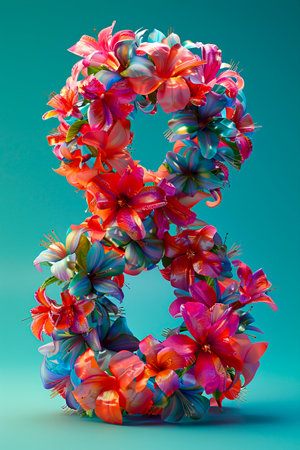 Cosmic Floral Symphony: A Futuristic Exploration of Minimalism and Photorealism in 3D Image Art, created with Generative AI technologyの素材