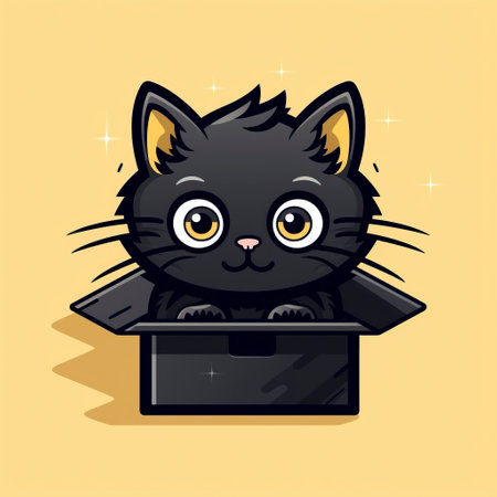 Box Cat Adventures: A Feline's Journey through the Digital Realm created with Generative AI technologyの素材