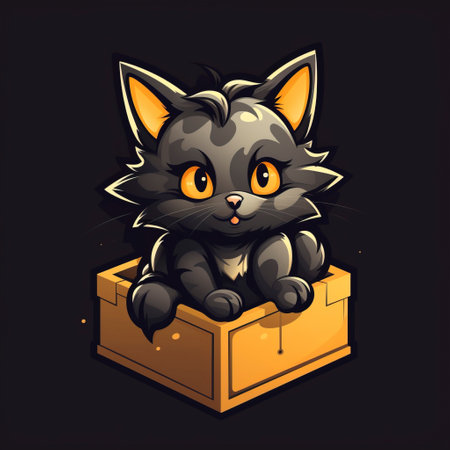 Box Cat Adventures: A Feline's Journey through Pixelated Realms created with Generative AI technologyの素材
