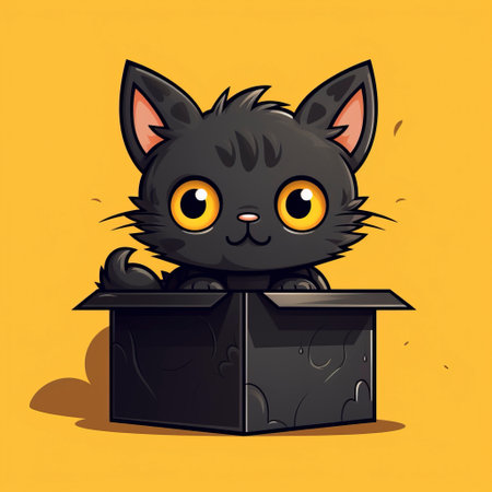 Adventures of Pixel the Box Cat: A Playful Journey through a Digital World created with Generative AI technologyの素材