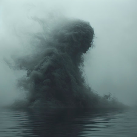 The Alien Beast: A Mysterious Black Fog in the Sky created with Generative AI technologyの素材
