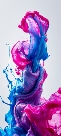 Tranquil Waters: A Serene Abstract Painting in Aquas, Pinks, and Neutrals created with Generative AI technologyの素材