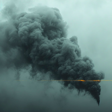 Mysterious Alien Creature: A Black Fog in the Sky created with Generative AI technologyの素材
