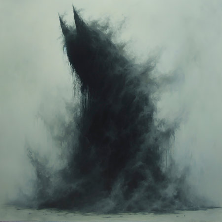 Alien Beast: The Enigmatic Black Fog in the Sky created with Generative AI technologyの素材