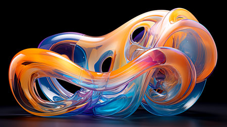 Fluid Glass: The Colorful and Photo-Realistic Organic Life Form created with Generative AI technologyの素材