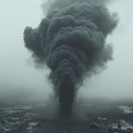 Alien Beast: The Mysterious Black Fog in the Sky created with Generative AI technologyの素材