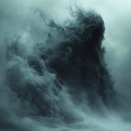 Mystical Creature: The Enigmatic Alien Fog in the Sky created with Generative AI technologyの素材