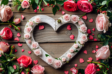 Romantic Love Frame for Valentine's Day Celebration created with Generative AI technologyの素材