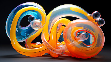 Fluid Glass: The Colorful and Photo-Realistic Organic Life Form created with Generative AI technologyの素材