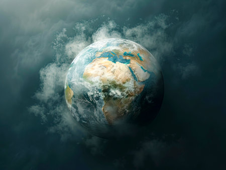 Hyper Realistic Earth: A 3D Journey from Space created with Generative AI technologyの素材