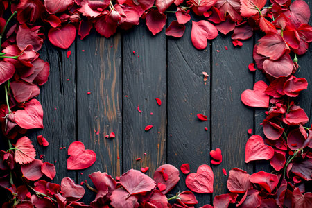 Romantic Love Frame for Valentine's Day Celebration created with Generative AI technologyの素材