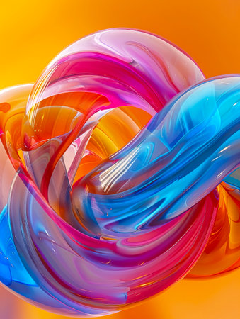 Vibrant 3D Whirlpool Tube: A Close-Up Exploration of Colorful Gradients created with Generative AI technologyの素材