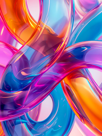 Vibrant 3D Gradient Whirlpool Tube: A Stunning Closeup Experience created with Generative AI technologyの素材